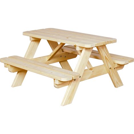 Tavolo da picnic / panca da picnic per bambini SenS-Line Jimmy - Non trattato (1/3)
