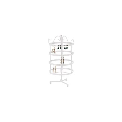 Blanc Porte-Bijoux, Porte-Boucles d’Oreille 4 étages (1/3)