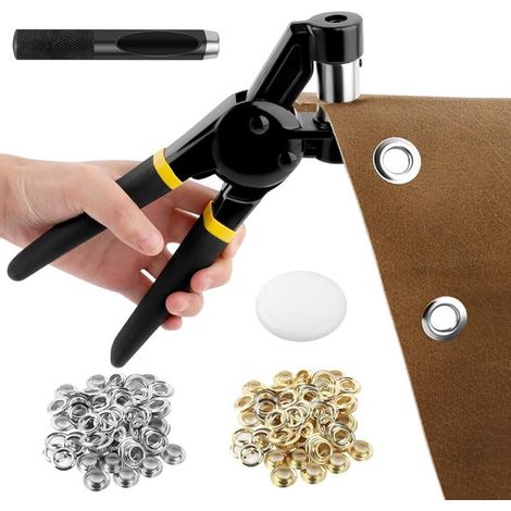 Jeu de perforatrices manuelles avec 300 œillets (10 mm) pour bâches et cuir (1/5)