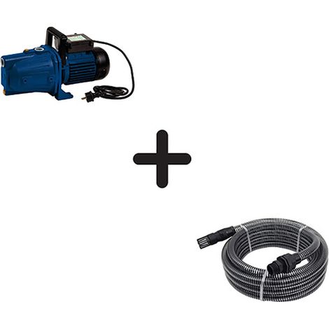 Pack Arrosage Spid'O - Pompe d'Arrosage Corps Fonte AF 100 1000W + Kit Aspiration 7m