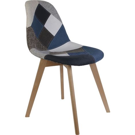 Chaise bleu gris 47,3x87,3x53,5 cm