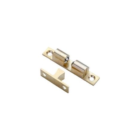 Laiton Double Loqueteau à Billes 40mm Rouleau Loquetaux Fermeture pour Placard Meubles Porte Armoire Loquet Serrure de Portiere (10 Pcs) (1/5)