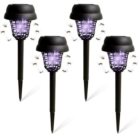 Lampe solaire anti-moustique - LA RURALE - UV à 360° - Non toxique - Éclairage extérieur étanche - Lot de 4 (1/5)