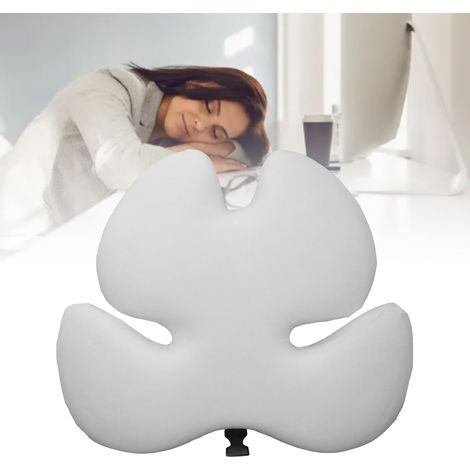 Oreiller Lombaire Ergonomique, Oreiller de Soutien Lombaire 2 en 1, Housse Amovible et Lavable, Coussin de Dossier Ergonomique en Mousse à mémoire de Forme pour Chaise de Bureau (Light Gray) (1/5)