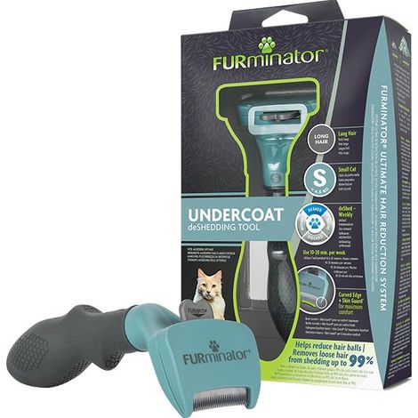 Furminator Brush Brush Long Hair - Size S (4,5 kg) - Nonge e rimuovere i capelli morti e silenziosi (1/4)