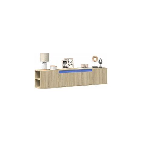 Meuble TV mural avec LED chêne sonoma 180x31x39,5 (1/5)
