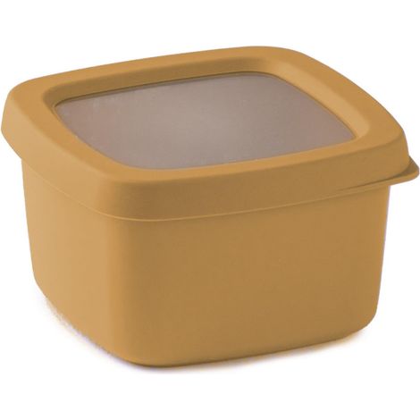 Contenant Alimentaire 0.50 L Fraîcheur, Empilable, Compatible Micro-ondes et Lave-vaisselle, Boîte Alimentaire 12x12x7 cm, Moutarde (1/5)