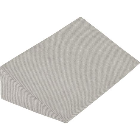 Cuscino a cuneo KiddyMoon per bambini, realizzato in morbida schiuma, leggero, versatile, con materiale a coste, flessibile, con rivestimento sfoderabile, ideale per giocare e rilassarsi, grigio chiar (1/5)