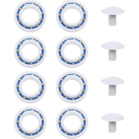 Lot de 12 Accessoires pour Nettoyeur de Piscine Robot de Nettoyage de Piscine Roulements à Billes en Plastique C60 Boulons de Roue en Plastique C55 Compatible avec Polaris 180 280 Piscine Robot (1/5)