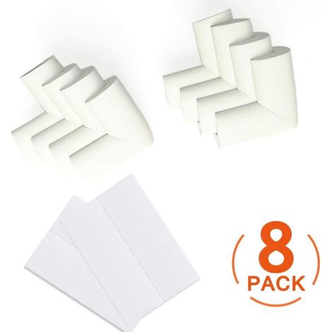 [Lot de 8] Protections d'angle en mousse souple, protections d'angle pour bébés, protections d'angle à angle droit absorbant les chocs avec adhésif puissant pour tables et tous les meubles aux bords t (1/5)