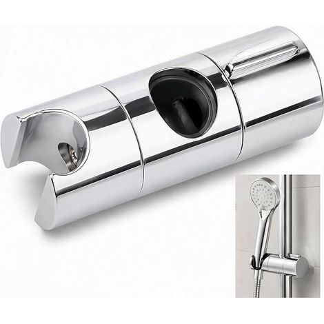 Support Pommeau de Douche,19–25 mm,Support Douchette ABS Chromé Résistant,Shower Head Holder Universel Barre de Douche,Fixation Coulissante Durable,Accessoire Salle de Bain Famille (1/5)