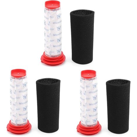 Kit de Filtre en Mousse et Filtre Microsan pour les Aspirateurs sans Fil Bosch Athlet et Zoo’o ProAnimal (3 de Chaque) (Alternative à 00754175, 00754176) (1/5)