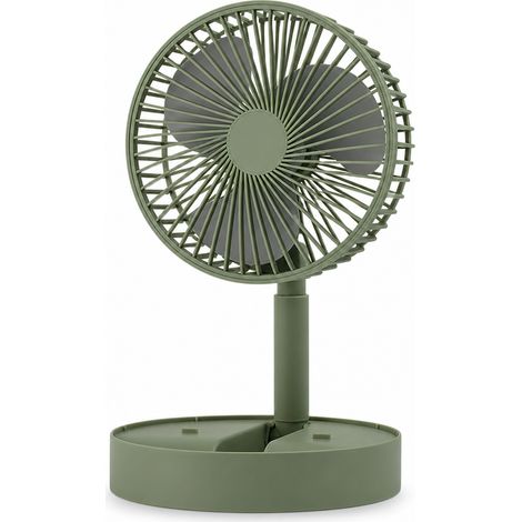 Portable foldable and telescopic USB fan 3 speeds light green (1/5)