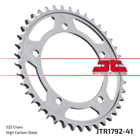 Corona posteriore in acciaio JT R1792-41, 41 denti, misura 525 (1/2)