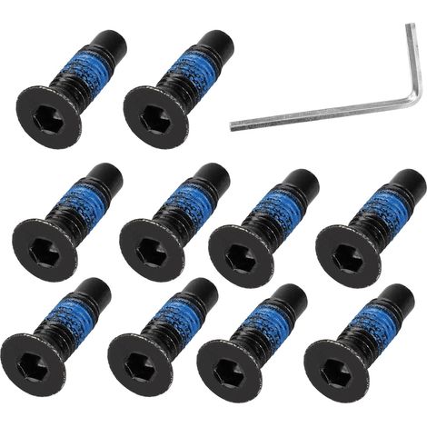 Lot de 10 vis de rechange, accessoires pour trottinette Xiaomi M365 1S Pro, Mi3, Ninebot Max, G30, ES F, séries F (noir + bleu) (1/5)