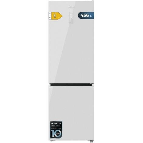 Combi Cecotec Bolero Combi 456 White Glass No Frost E 456L Cristal Blanco