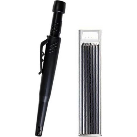 Ensemble de crayons de charpentier solides, porte-mine à trou profond de 2,8 mm, marqueur C (1/5)