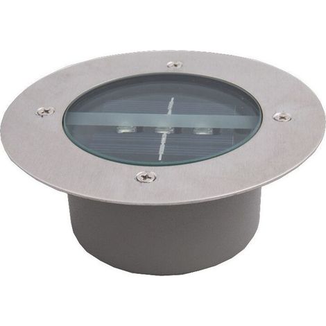 Solar-Gartenleuchten für den Außenbereich, 4er-Pack mit 3 LED-Spots, IP65 wasserdicht, dekorative Rasenbeleuchtung für Wege, Terrassen, Gärten und Einfahrten (rund, kaltweiß) (1/5)