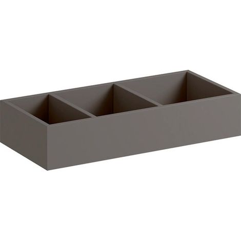 Casier de rangement Geberit Xeno², agencement en H: B:32.3cm, H:6.2cm, T:15cm, Gris scultura / Mélamine structuré bois