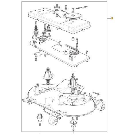 Plateau de coupe ORIGINAL STIGA 21/122 H tracteur de pelouse sans lames