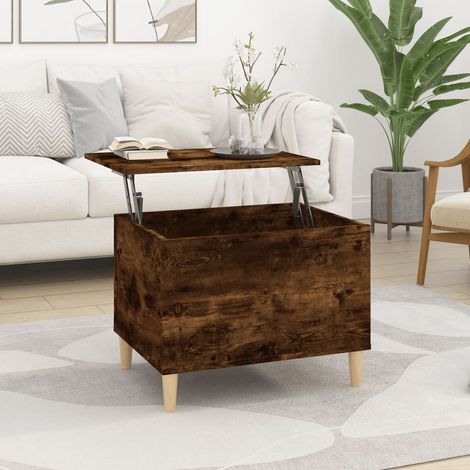 Table basse, Table de Salon, Table d'appoint Chêne fumé 60x44,5x45 cm Bois d'ingénierie XZZ32504630 (1/5)
