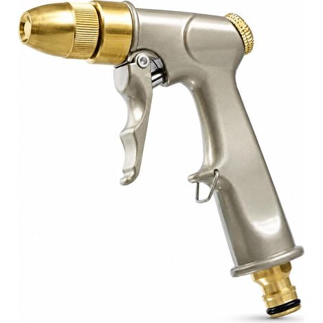 RGN-N025-EU Metal Garden Hose with 4 Designs - Hand Sprayer, Spray Gun, Mister, Garden Hose Nozzle Included (1/5)