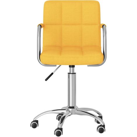 Maison Exclusive - Sedia da Pranzo Girevole Giallo Senape in Tessuto (1/5)