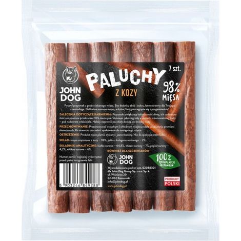 John Dog Snack - Bastoncini Premium 98% carne Confezione da 7 - Bastoncini di capra - 7 pezzi
