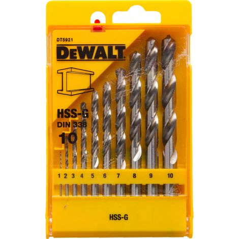DeWalt Metallbohrer Set HSS-G 1-10 (10-tlg.) DT5921-QZ