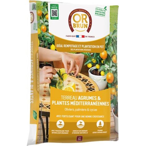 Tierra de cítricos, plantas mediterráneas Uab 6 L / Nc - Oro marrón