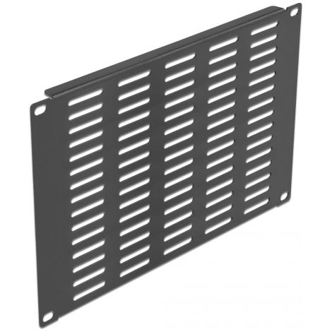 Delock Panel de gabinete de red de 10 con ranuras de ventilaciÃ³n horizontal 4U negro