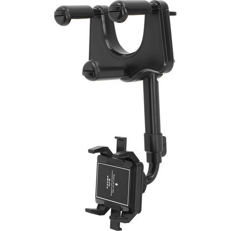 Support téléphone voiture rotatif 360° stable, robuste et polyvalent, fixation rétroviseur, portable, maintien solide, kit accessoire auto (1/5)