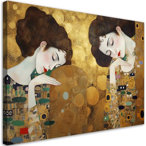 Tableau sur toile Portrait de femme en or - G. Klimt 90x60 (1/5)