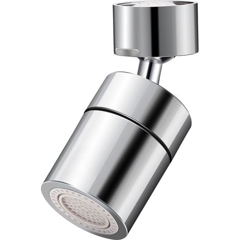 Pommeau de douche pivotant à double fonction avec rotation à 360°, économie d'eau, jet à bulles douces et jet puissant (FM22) (1/5)