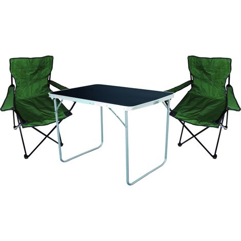3-tlg Campingsessel Grün + Campingtisch-MMC330870B+2xMPO2432 (1/4)