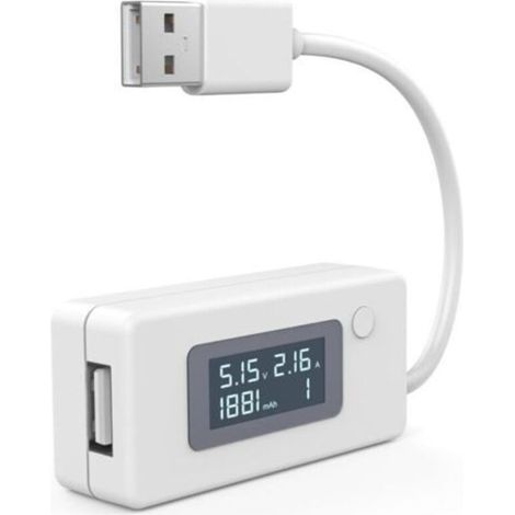 Multimètre, ohmmètre et ampèremètreMultimètre USB, Voltmètre Ampèremètre et Capacimètre, USB Testeur Voltage Courant et Capacité Electrique (1/5)