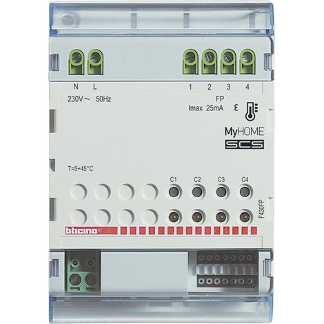 Actionneur fil pilote pour gestion de température MyHOME BUS 4 modules (F430FP) (1/2)