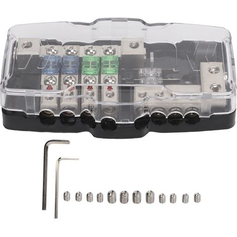 Boîte à fusibles Audio à 4 voies avec indicateur LED, accessoires de voiture pour vtt, UTV, caravanes, remorques, navires