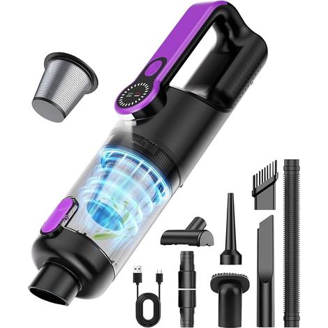 Cordless Handheld Vacuum Cleaner for Car, Home, Office and Kitchen, Pet Hair (1/4)