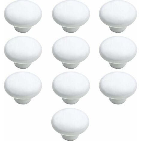 Poignée De Porte En Céramique - 33 Mm - Pour Armoire Cuisine Tiroir Meuble - Lot De 10 Pièces (1/5)