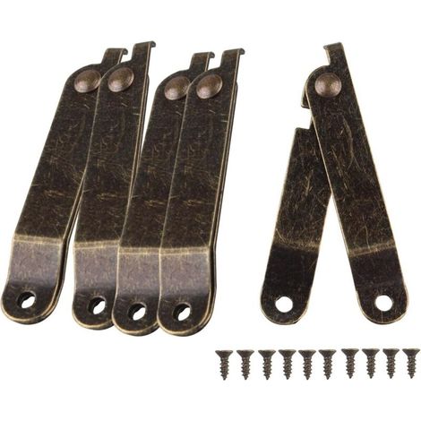 Enowelir Charnière pour meuble,Lot de 5 charnières rotatives pliables pour couvercle de coffre, 67 x11 mm (1/5)