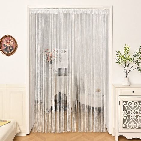 Joli rideau de porte décoratif, rideau séparateur de pièce 200 x 100 cm, rideau simple, idéal pour le salon, le bureau, la chambre, comme décoration de porte, comme séparateur de pièce et pour la déco (1/5)