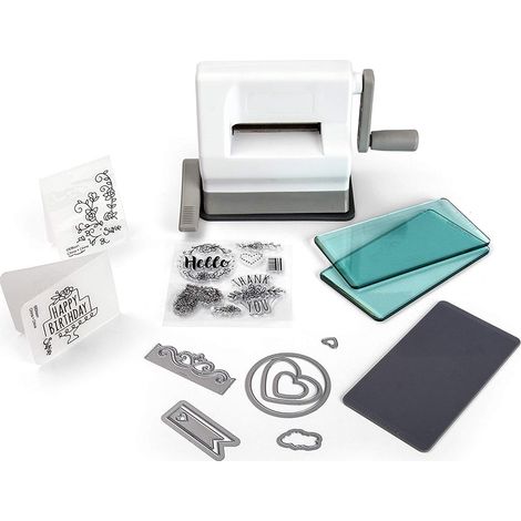 Sizzix Sidekick Mini Fustellatrice e Goffratrice e Kit Artigianale per Adulti e Bambini. per le Tue Forniture per la Creazione di Biglietti, Diari e Scrapbooking Apertura 6,35 cm (1/5)