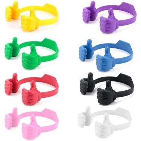 Paquet de 16 supports de téléphone portable, supports de bureau portables multicolores compatibles avec divers téléphones intelligents (8 couleurs) (1/4)