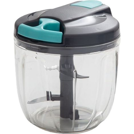 Hachoir manuel 5 secondes, 900 ml, Hacher, découper, mixer, Légumes, Noix, Oignons, Lames en acier inoxydable, Cuisine rapide et facile (1/5)