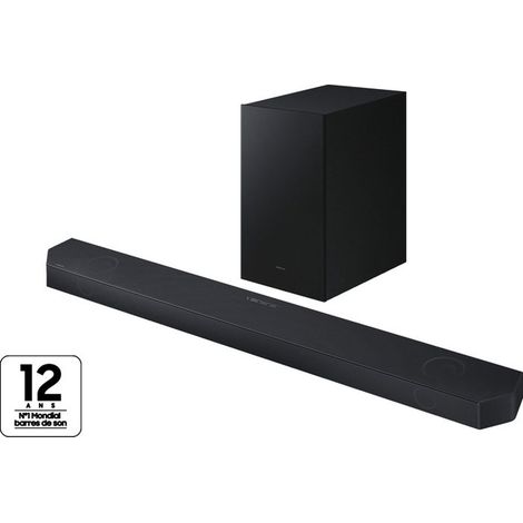 Barre de son Samsung Q-Series HW-Q600H 3.1.2ch Dolby Atmos Wi‑Fi avec caisson de basses sans fil Noir