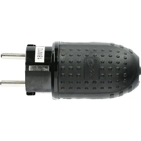 Gummistecker 16 A schwarz 2P+T