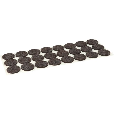 Feltrini tondi marroni Ø 28 mm. 24 pz.