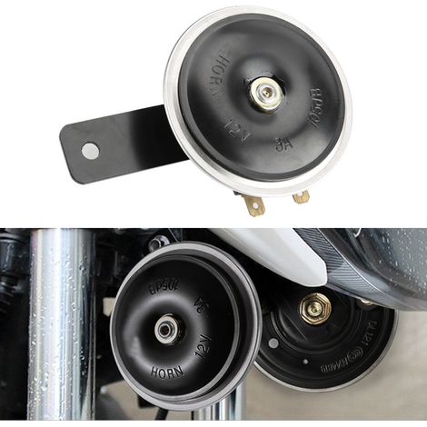 Avertisseur sonore 12V universel 3 pouces, corne métallique étanche ultra-puissante 1105dB pour voiture, camion, moto (1/5)