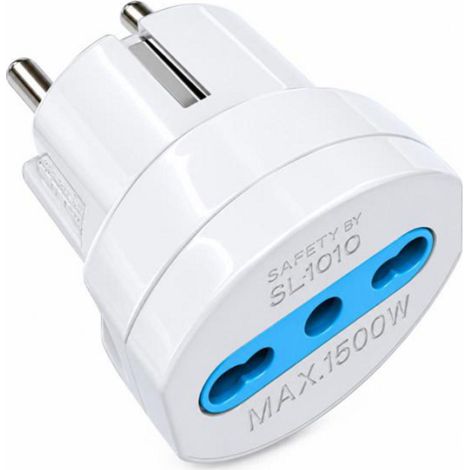 EcoPrice Adattatore Schuko + 10/16A Spina 2P+T 16A W